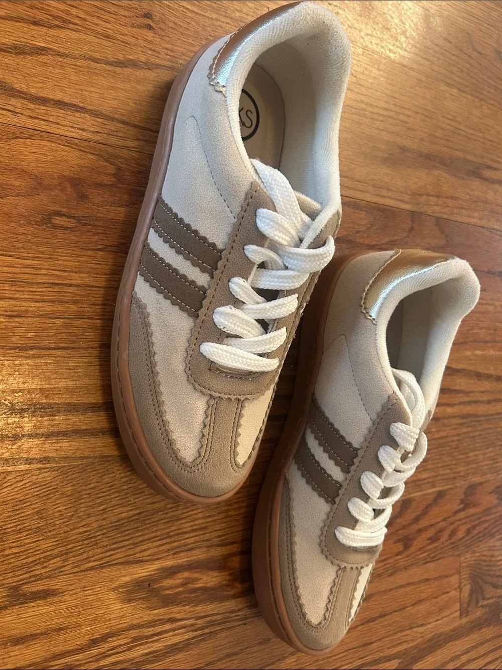 MKS Women's Beige & Tan Suede-Trim Lace-Up Sneakers